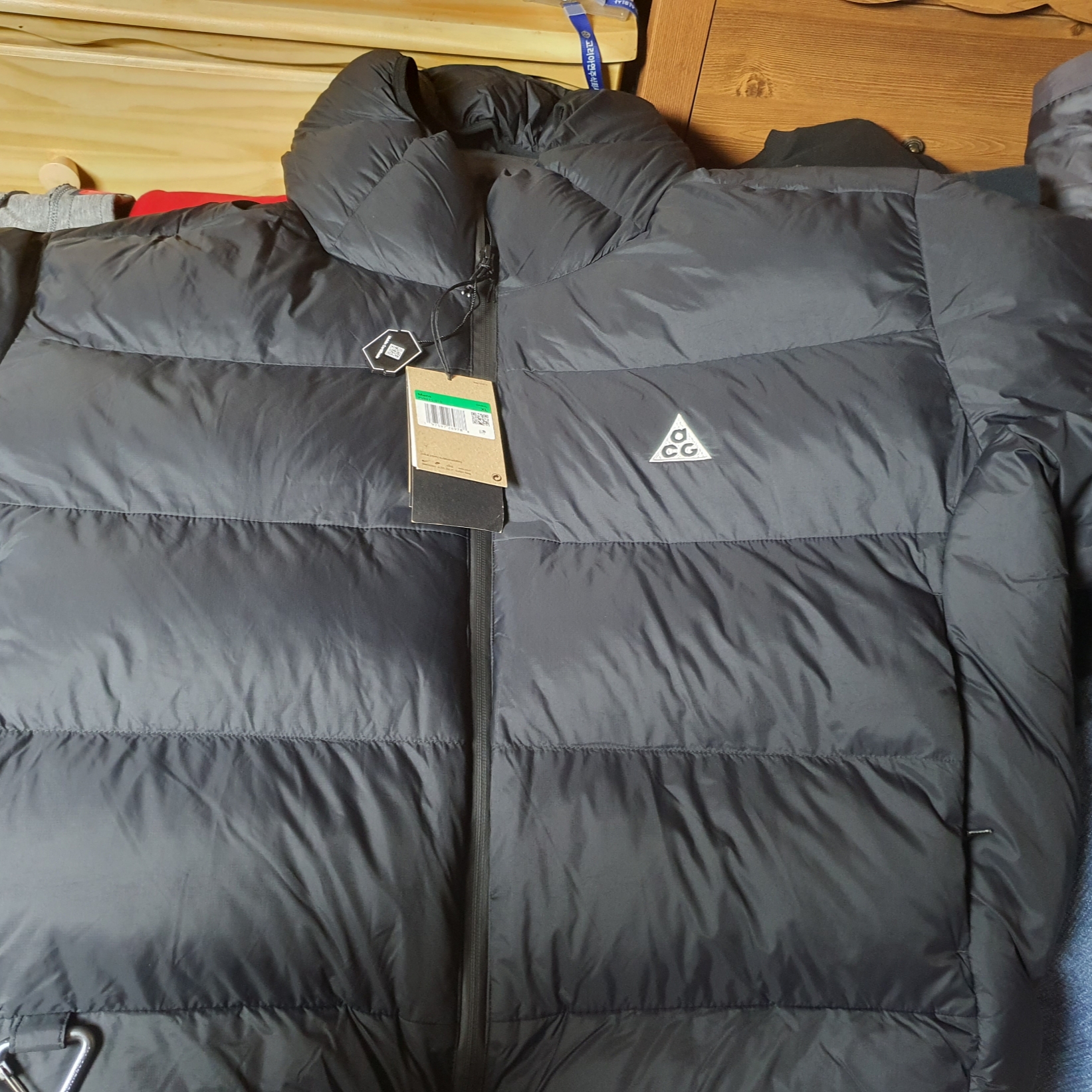 Nike ACG Therma-Fit ADV Lunar Lake Loose Hooded Jacket Black Summit White - Asia 착용 스타일