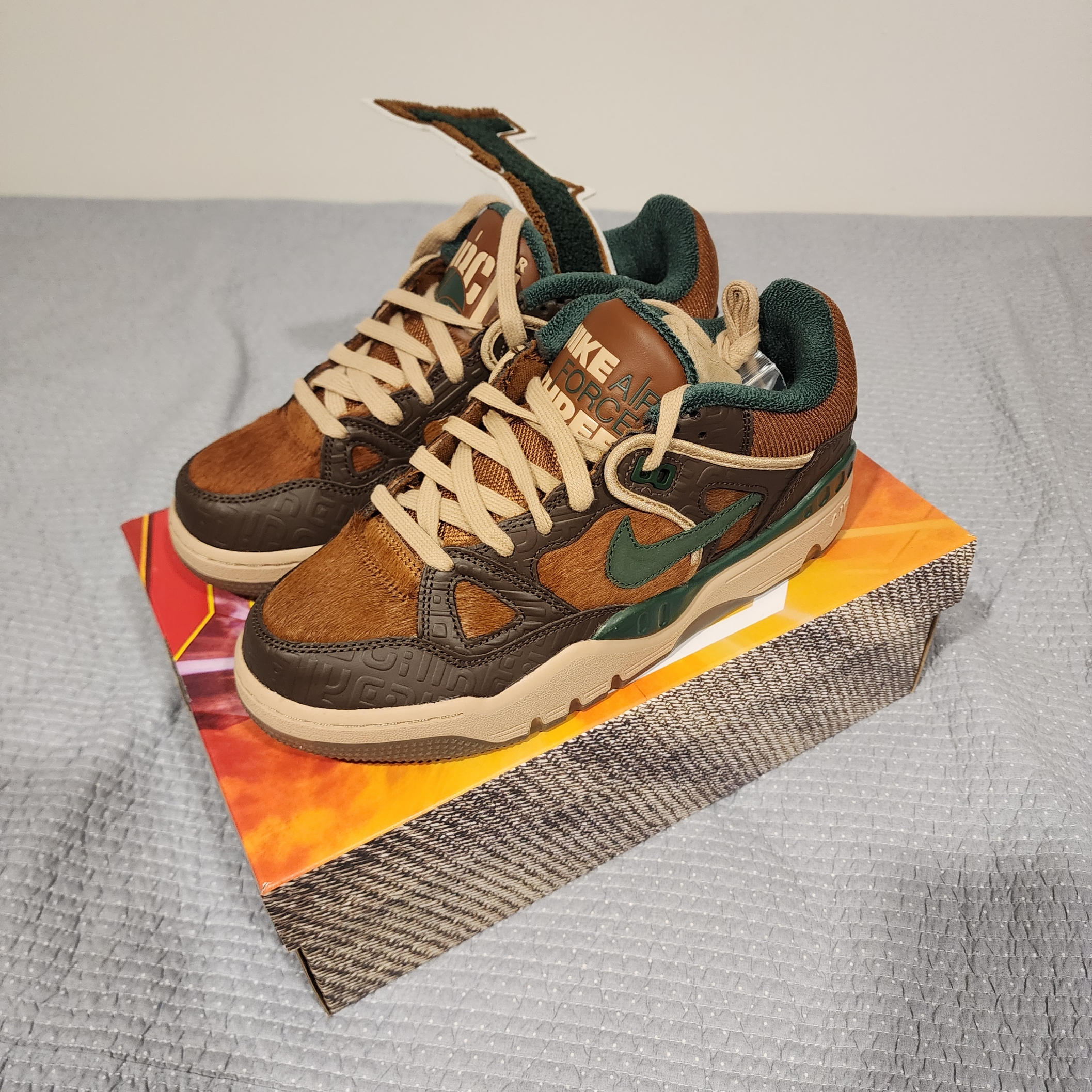 Nike x Nigo Air Force 3 Low SP Baroque Brown and Pecan 착용 스타일 - 6