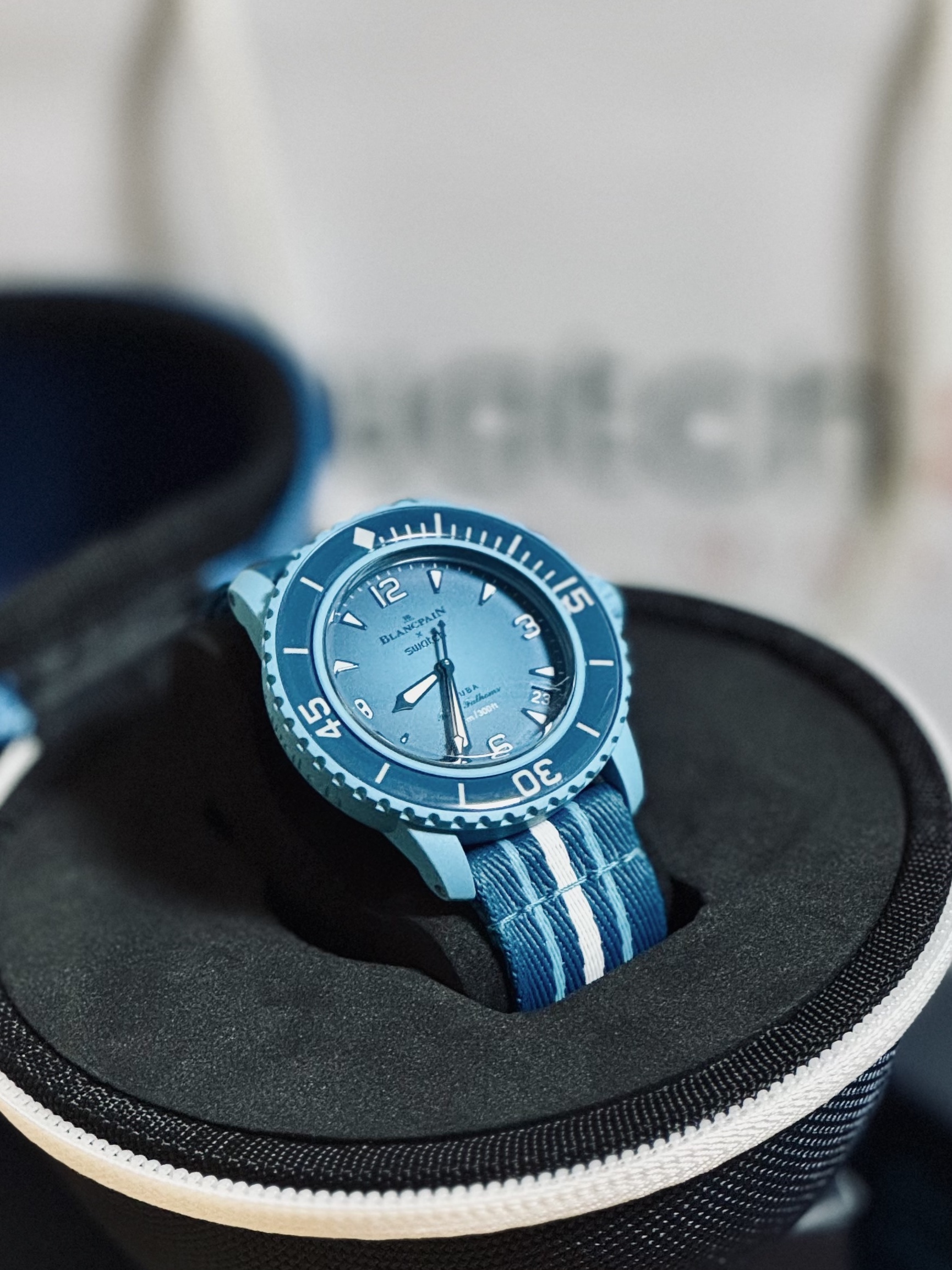 Swatch x Blancpain Bioceramic Arctic Ocean, Swatch x Blancpain Bioceramic Pacific Ocean 착용 스타일
