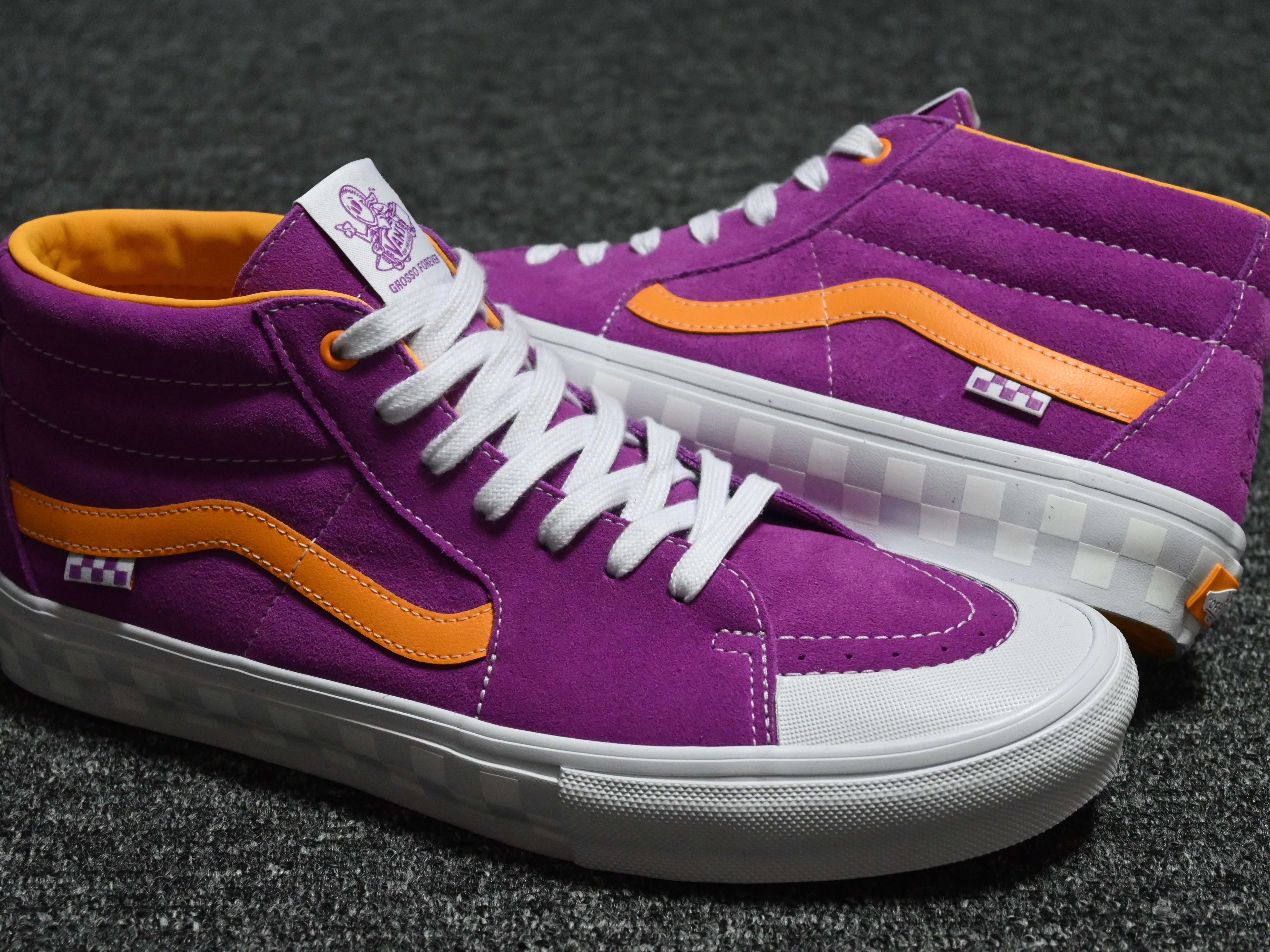Vans Skate Grosso Mid Yndiara Violet Yellow 착용 스타일