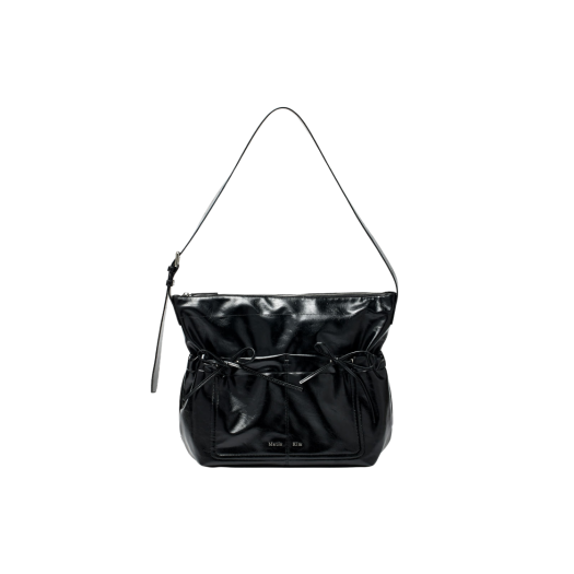 Matin Kim Pocket Shirring Ribbon Big Bag Black
