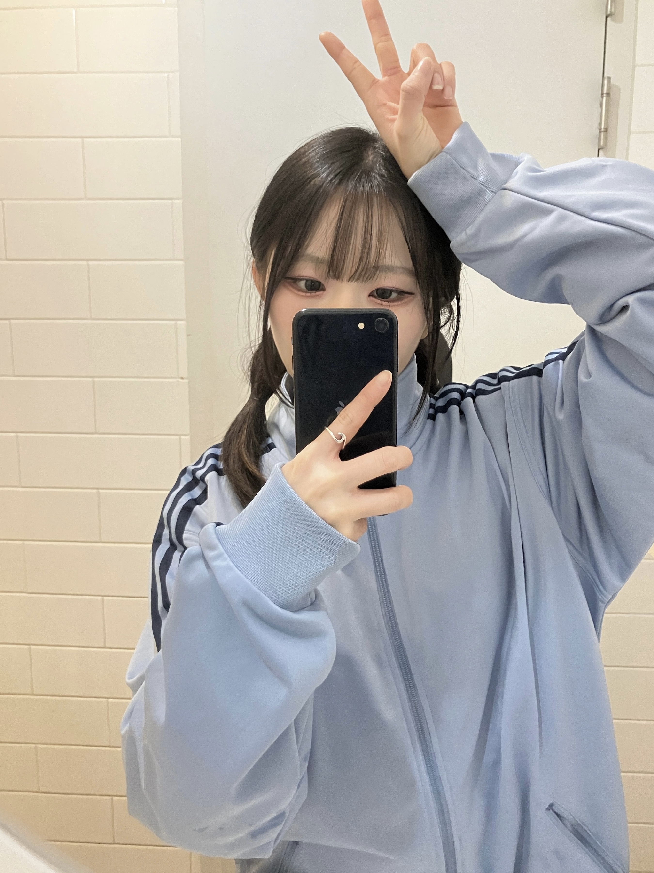Adidas Beckenbauer Track Top Ambient Sky - KR Sizing 착용 스타일