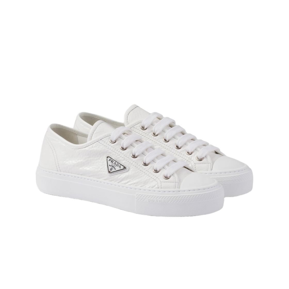 (W) 프라다 나플락 스니커즈 화이트((W) Prada Naplak Sneakers White) - 2