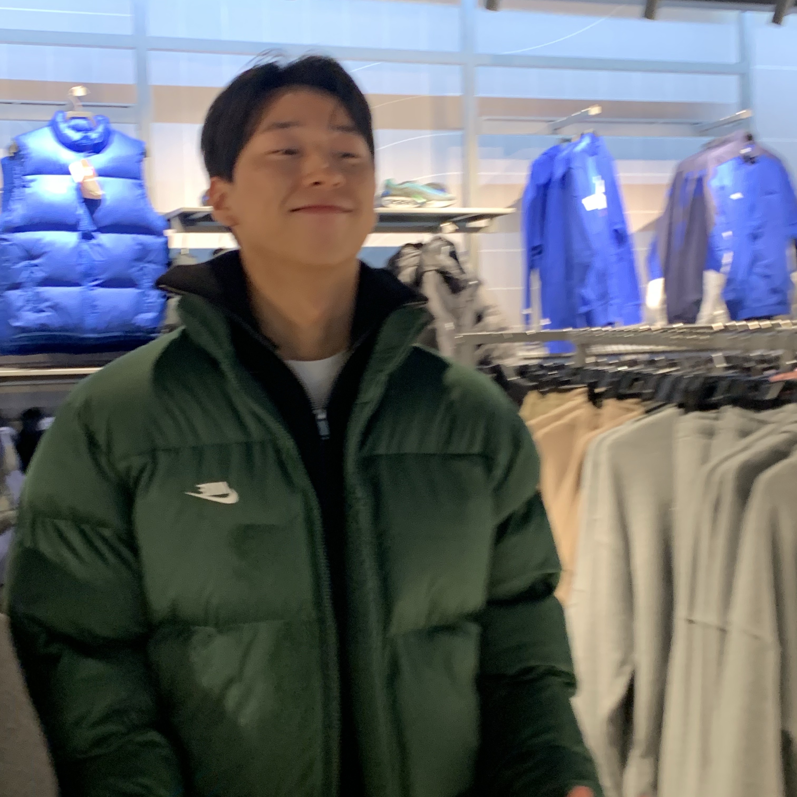 Nike NSW Puffer Jacket Fir - Asia 착용 스타일 - 1