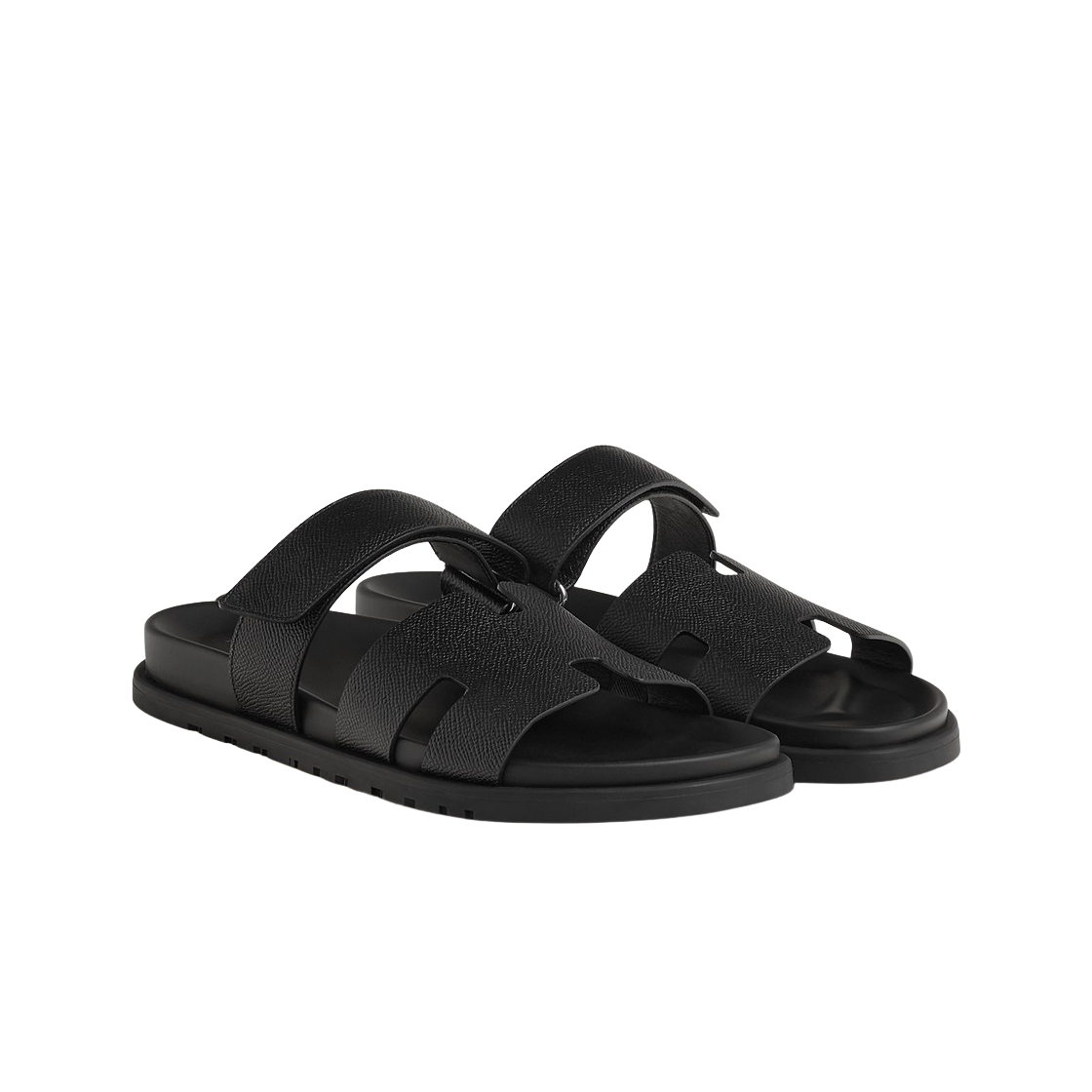 에르메스 시프레 샌들 샤이니 그레인드 카프스킨 & 누아(Hermes Chypre Sandal Shiny Grained Calfskin & Noir) - 2