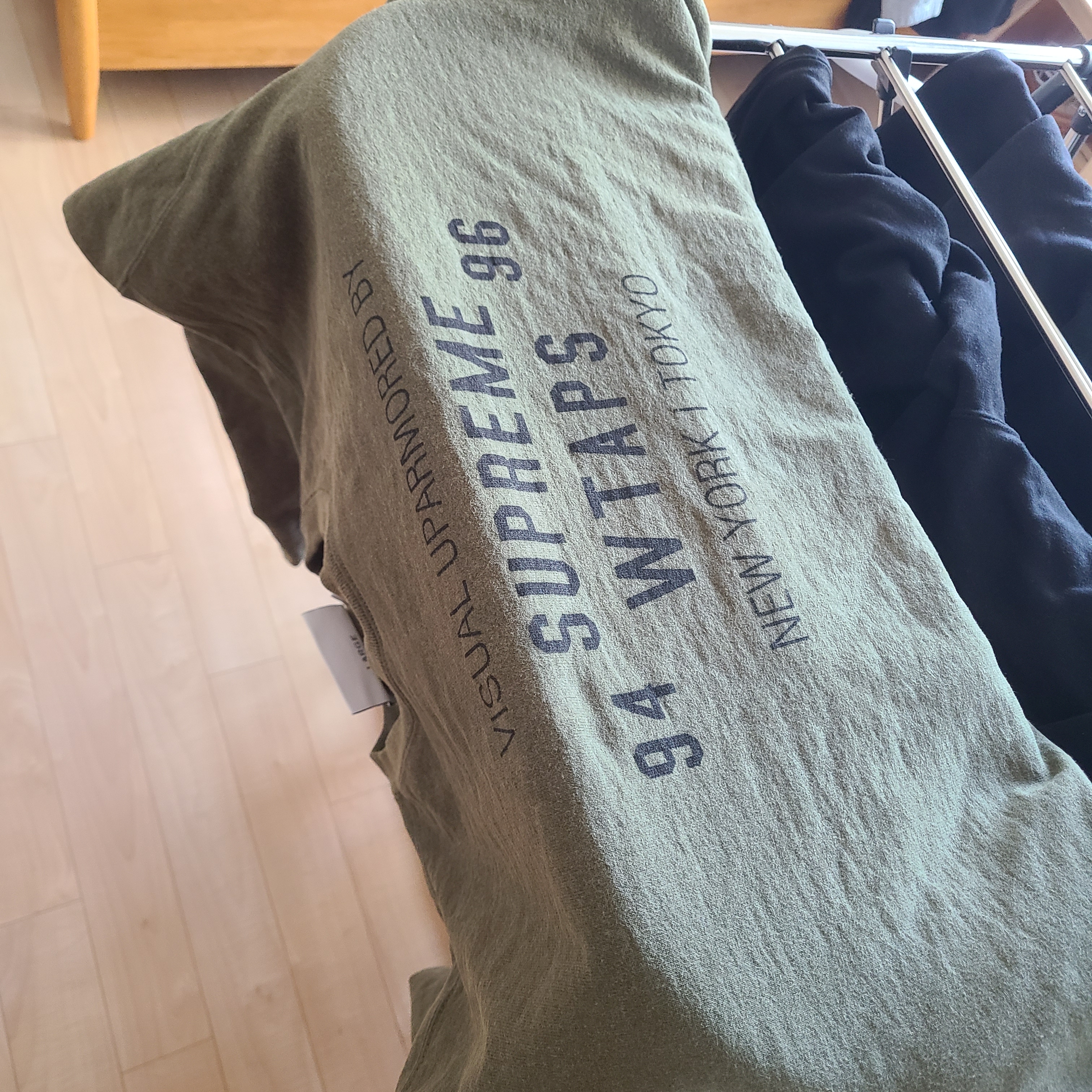 Supreme x WTAPS Crewneck Light Olive - 21FW 착용 스타일