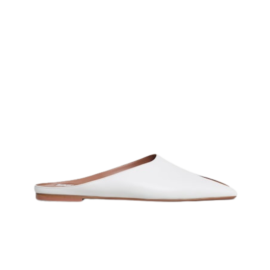 (W) 알라이아 스파이크 플랫 뮬 화이트((W) Alaia Spike Flat Mule White)