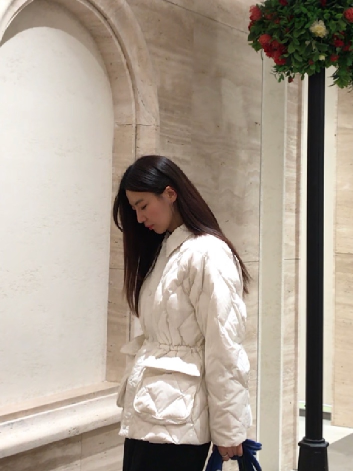 Siyazu SIOT4127 Duck Down Quilting Hunting Jacket Ivory 착용 스타일 - 3