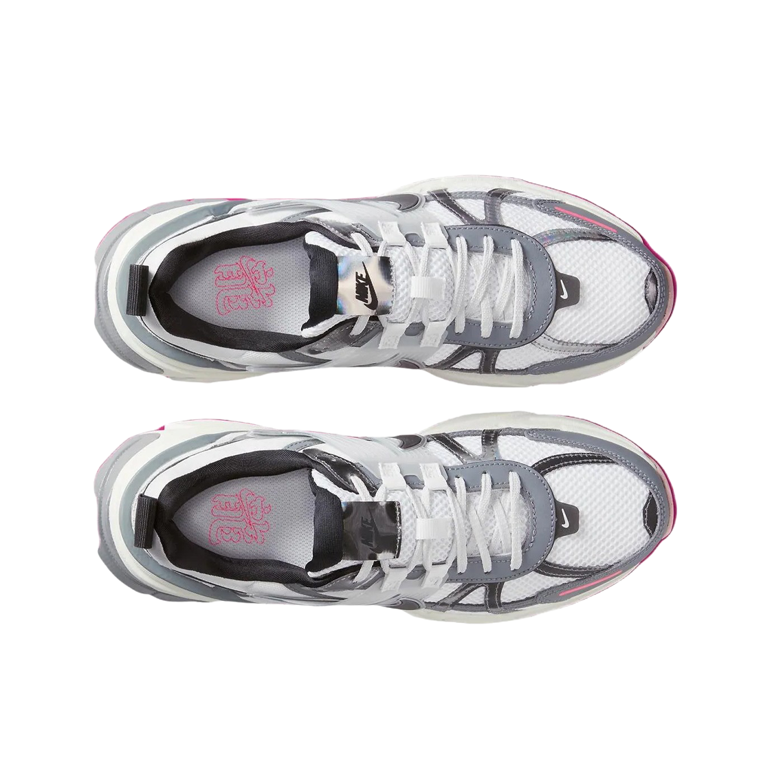 (W) 나이키 V2K 런 화이트 블랙 쿨 그레이 멀티((W) Nike V2K Run White Black Cool Grey Multi) - 2