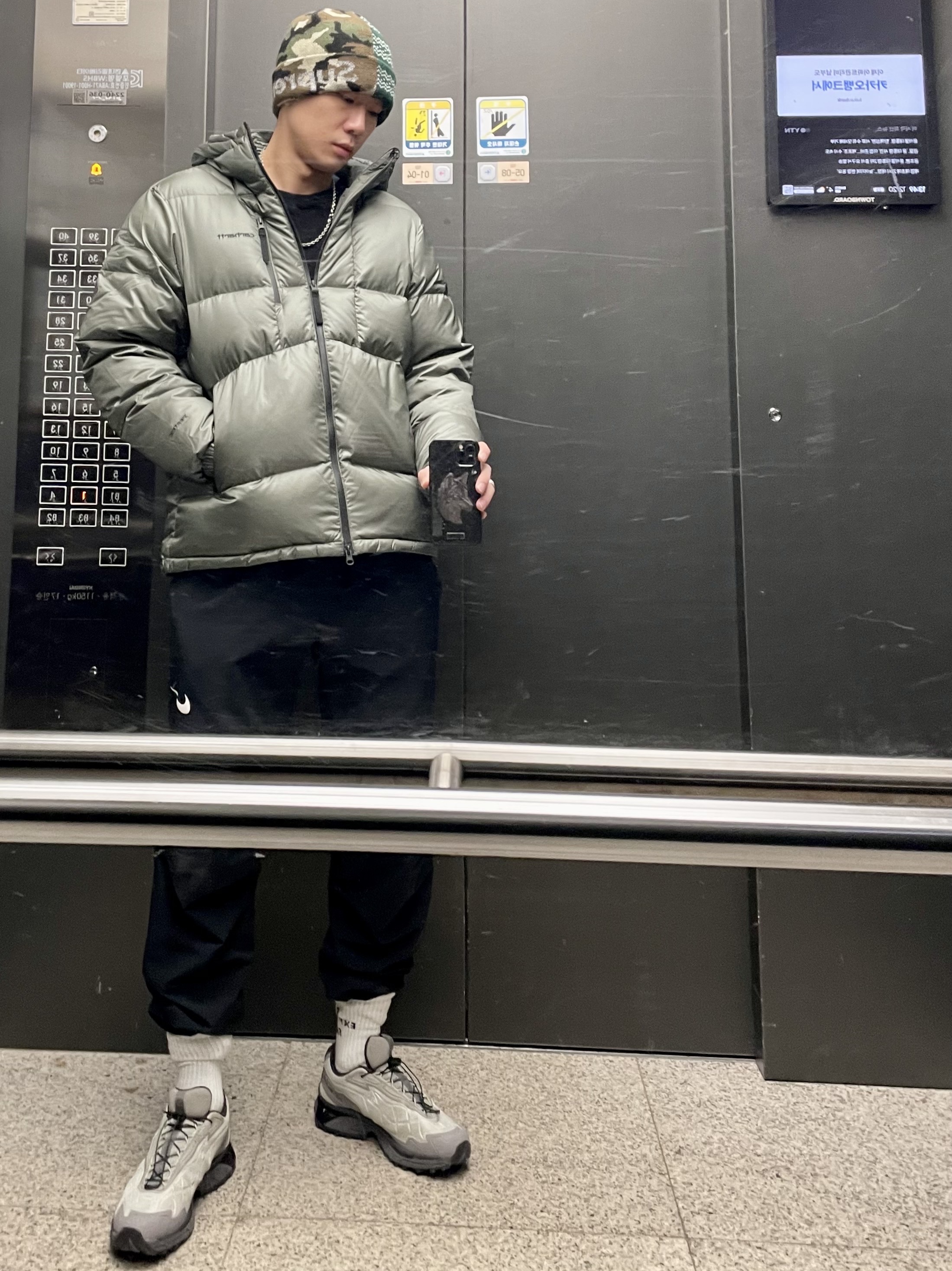 Salomon XT-Slate ADV Metal Gray Flannel 착용 스타일