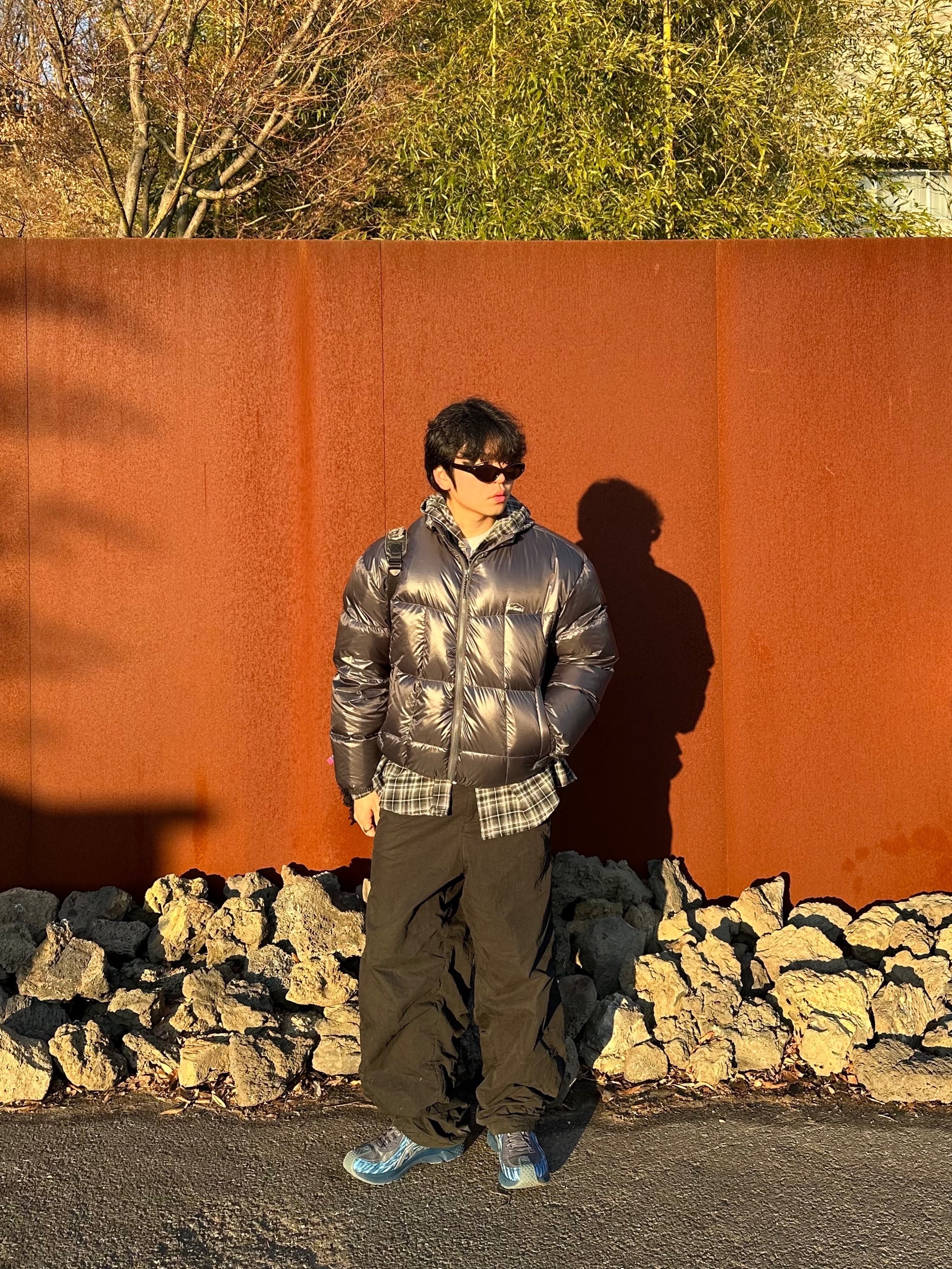 Wildthings Mountain Field Down Puffer Graphite, (W) Asics x Kiko Kostadinov Gel-Flammae Blue Ironclad 착용 스타일 - 3