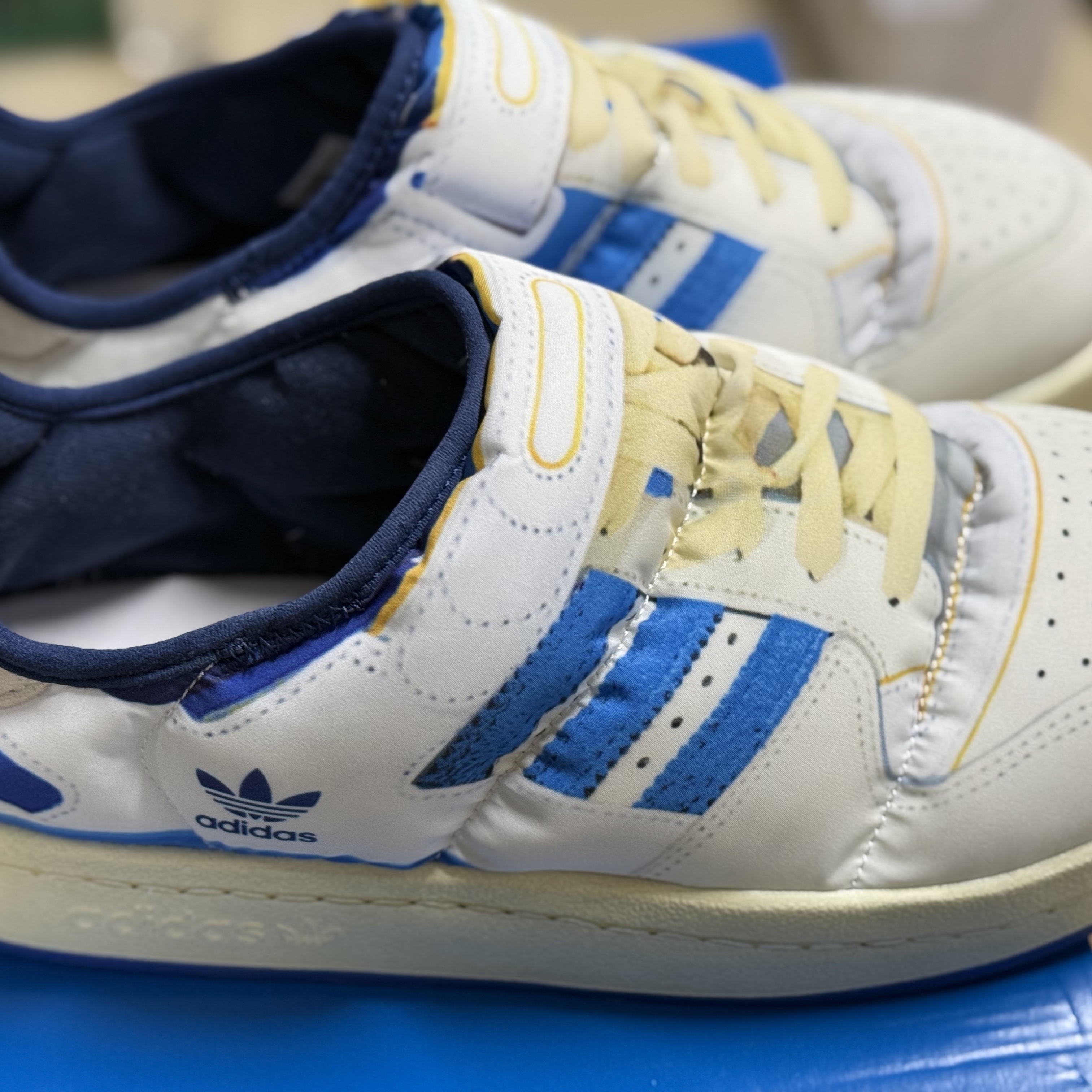 Adidas Puffylette Forum 84 Cloud White 착용 스타일
