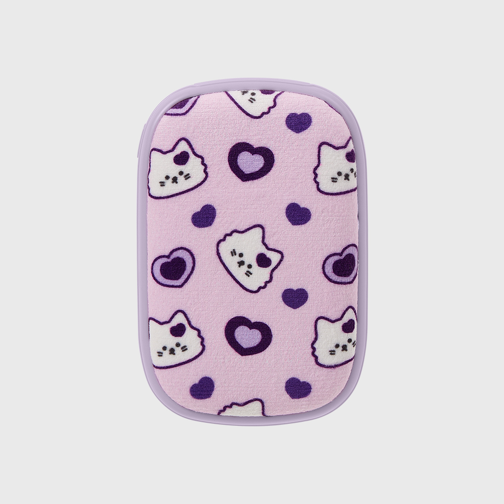 어프어프 하트 치치 퍼플 손난로 보조배터리(earpearp Heart Chichi Purple Hand Warmer Power Bank) - 2