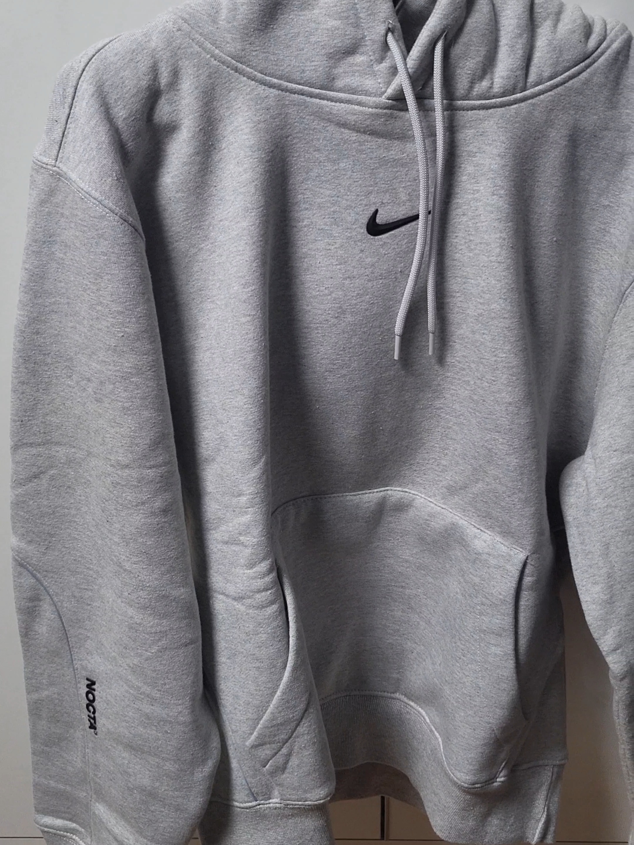 Nike x Drake Nocta Cardinal Stock Essential Hoodie Grey - Asia 착용 스타일