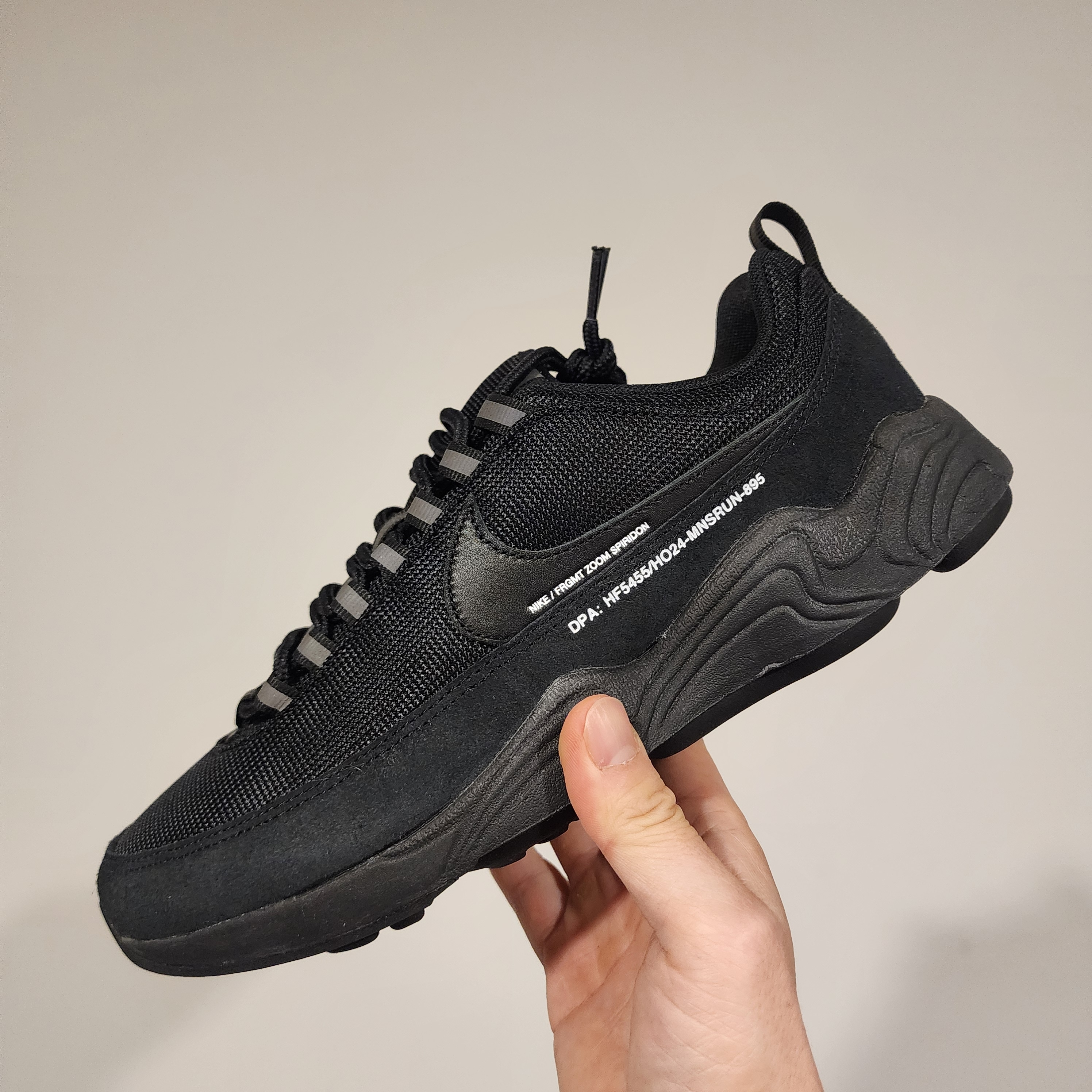 Nike x Fragment Air Zoom Spiridon Black 착용 스타일 - 1