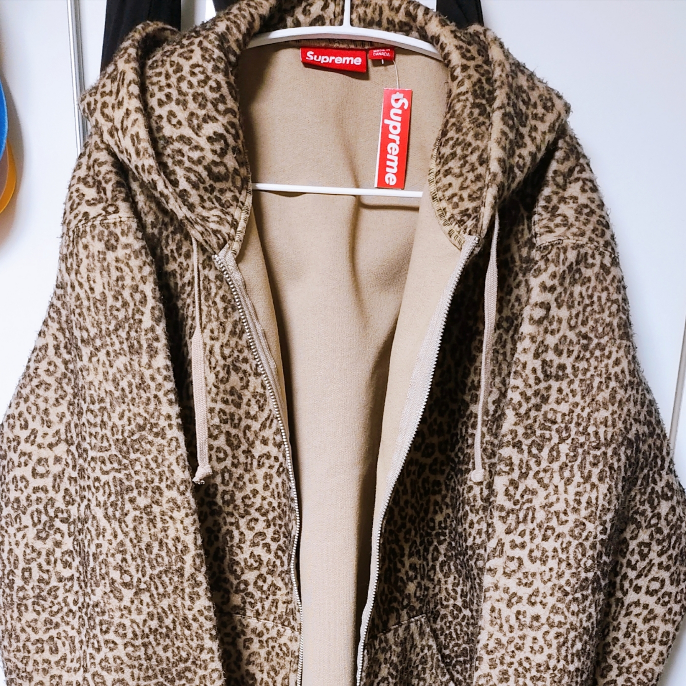 Supreme Pilled Zip Up Hooded Sweatshirt Cheetah - 24FW 착용 스타일 - 2