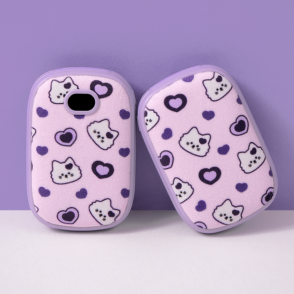 어프어프 하트 치치 퍼플 손난로 보조배터리(earpearp Heart Chichi Purple Hand Warmer Power Bank) - 4