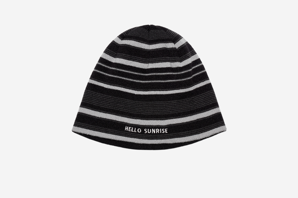 【HELLO SUNRISE】 Multi Stripe Beanie / 追跡付 헬로선라이즈 멀티 스트라이프 비니 블랙 | Hello Sunrise | KREAM