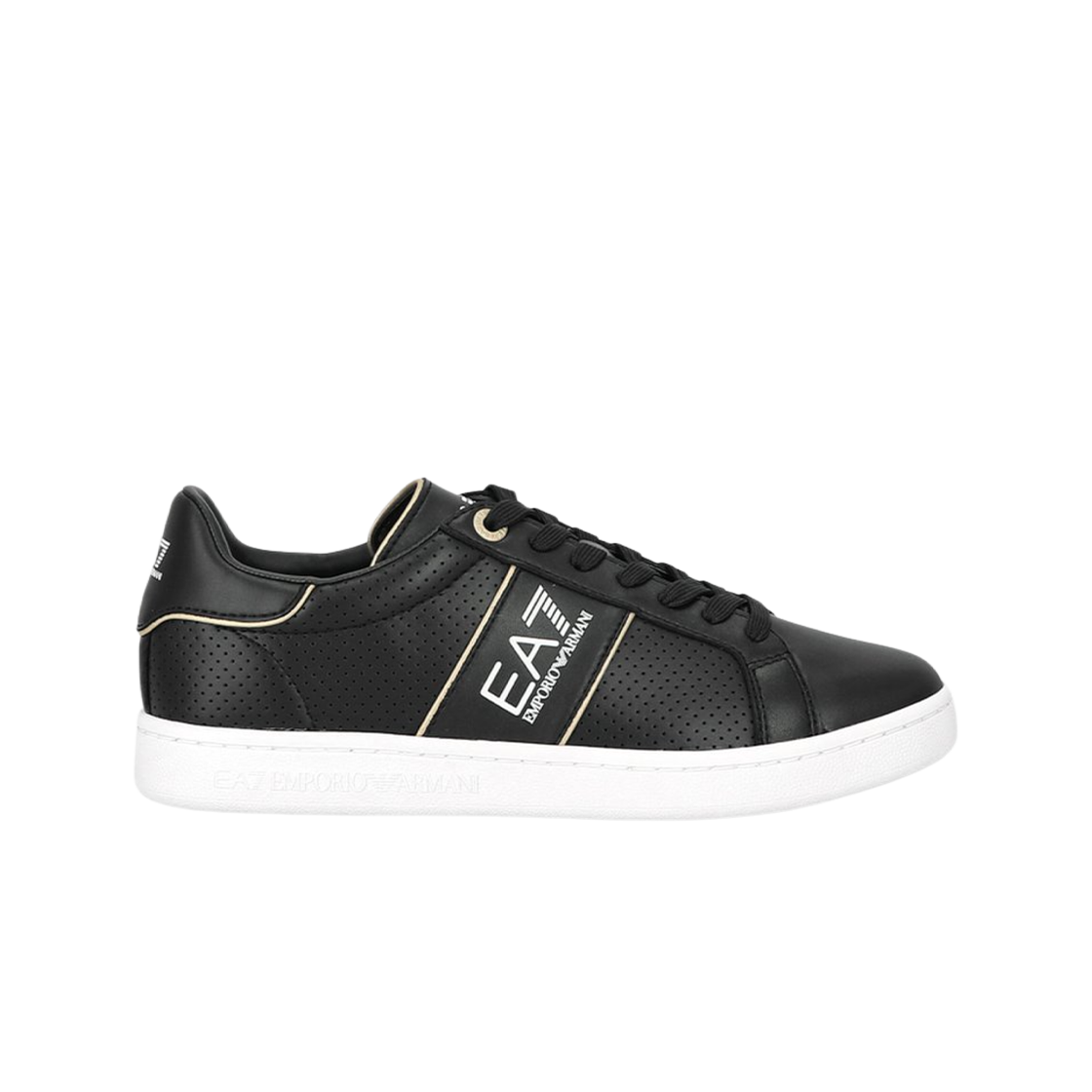 X8X102XK258M700 Emporio Armani EA7 Classic Performance Leather Sneakers Black White