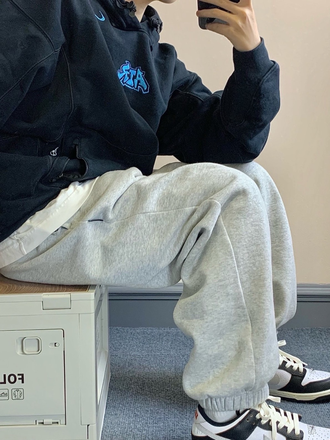 Nike x Off-White NRG Fleece Hoodie Black - Asia 착용 스타일