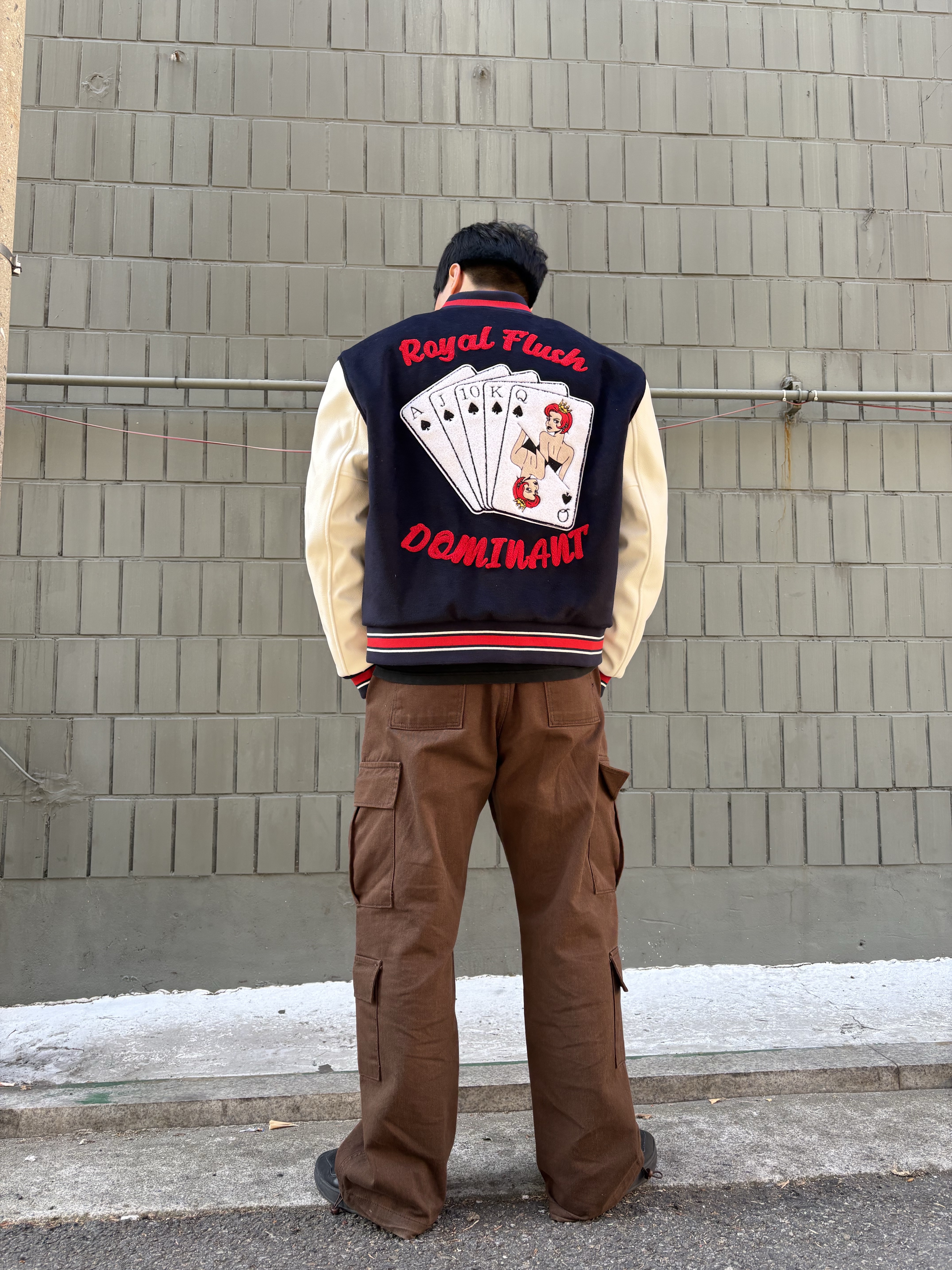 Dominant Las Vegas Varsity Jacket 착용 스타일