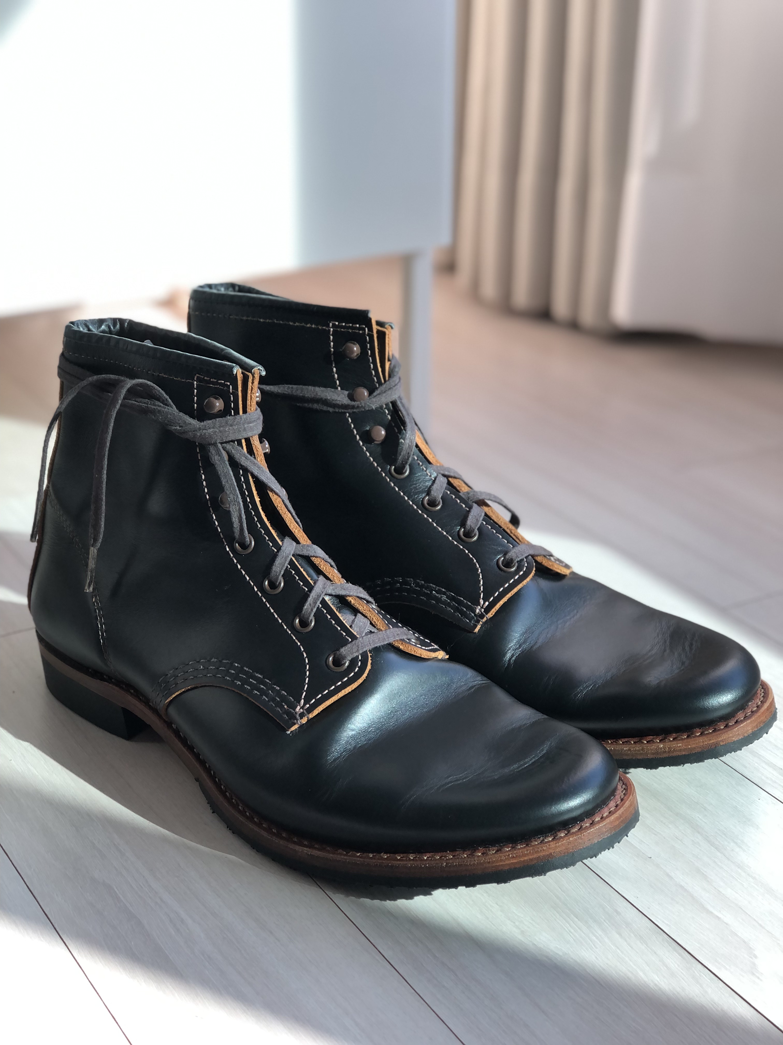 Red Wing  Beckman Flatbox 9060 Black Klondike - D 착용 스타일