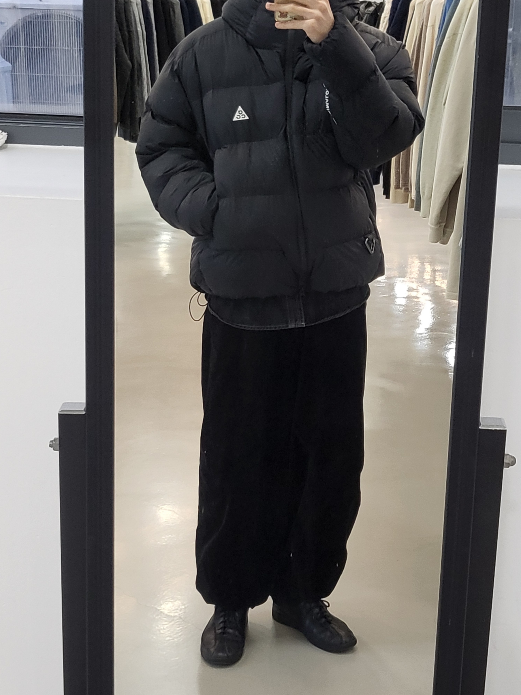 Nike ACG Therma-Fit ADV Lunar Lake Loose Hooded Jacket Black Summit White - Asia 착용 스타일