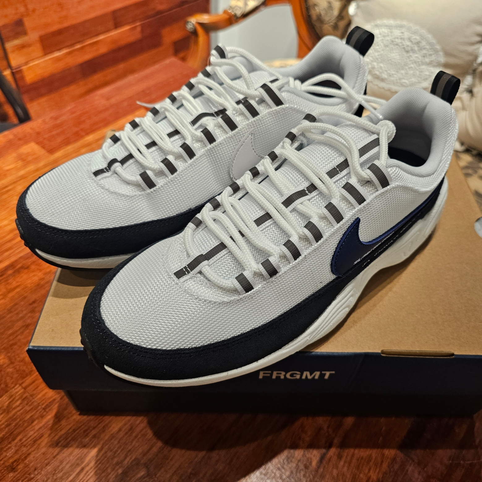 Nike x Fragment Air Zoom Spiridon Blue Void 착용 스타일 - 1
