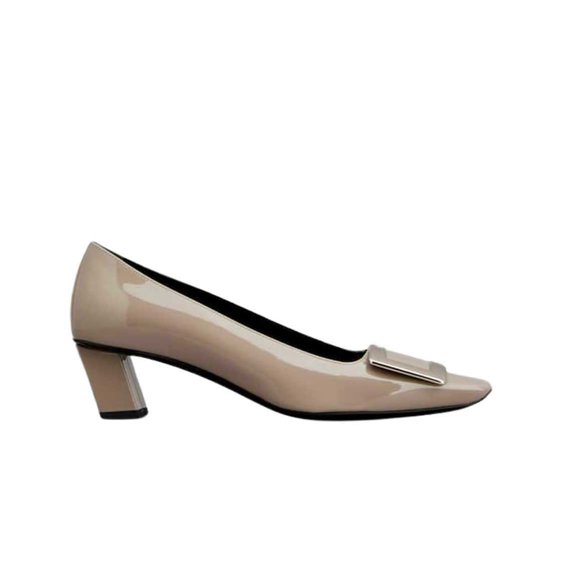 RVW00600920D1PC415 (W) Roger Vivier Belle Vivier Metal Buckle Pumps Beige