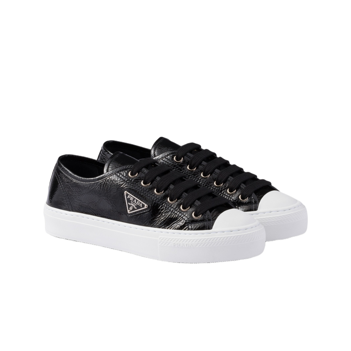 (W) 프라다 나플락 스니커즈 블랙((W) Prada Naplak Sneakers Black) - 2