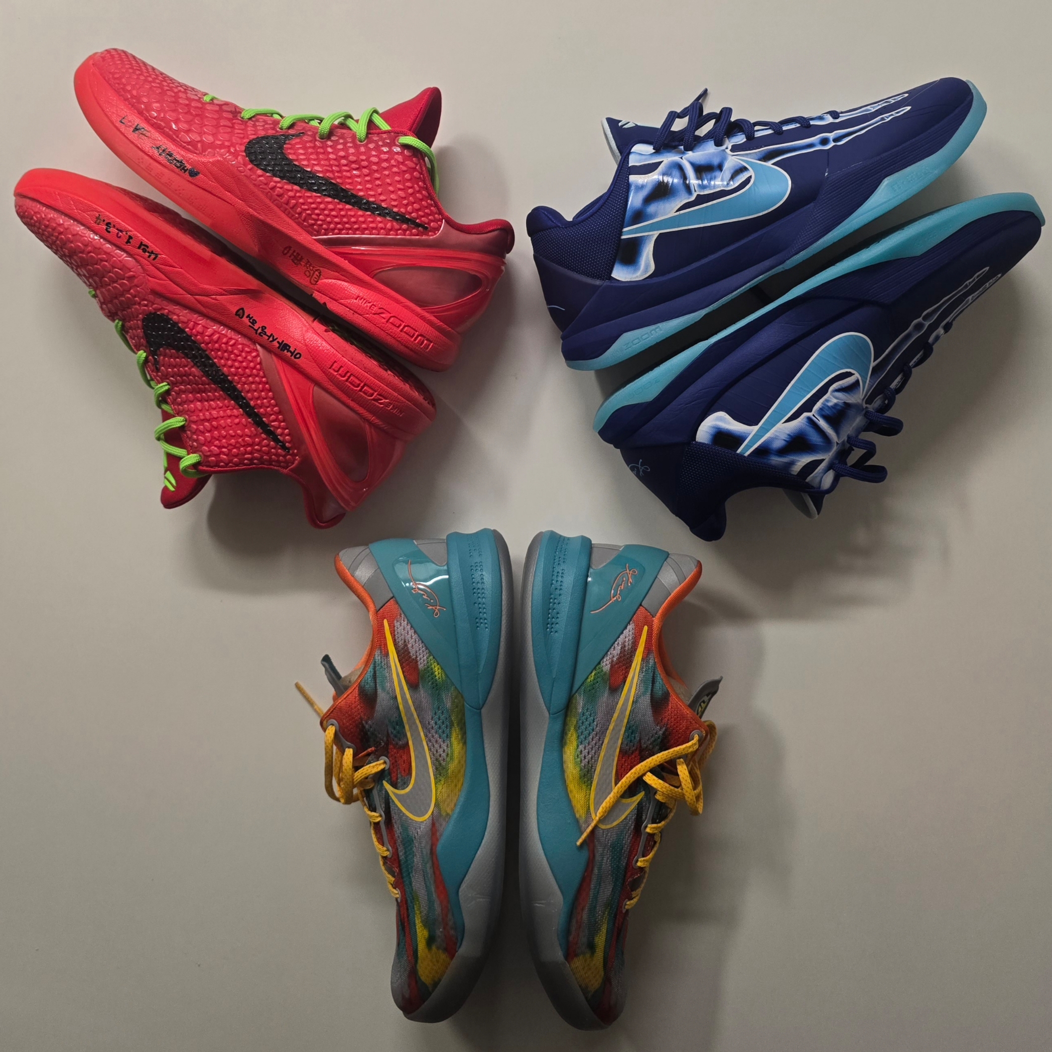 Nike Kobe 5 Protro Deep Royal Blue, Nike Kobe 8 Protro Venice Beach 착용 스타일