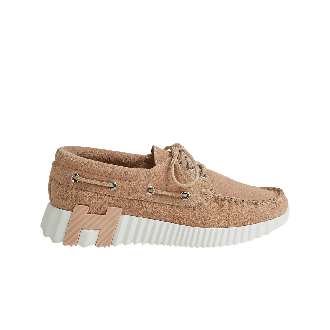 (W) 에르메스 케치 스니커즈 스웨이드 고트스킨 & 베쥬 펠리노((W) Hermes Ketch Sneakers Suede Goatskin & Beige Perlino) - 1