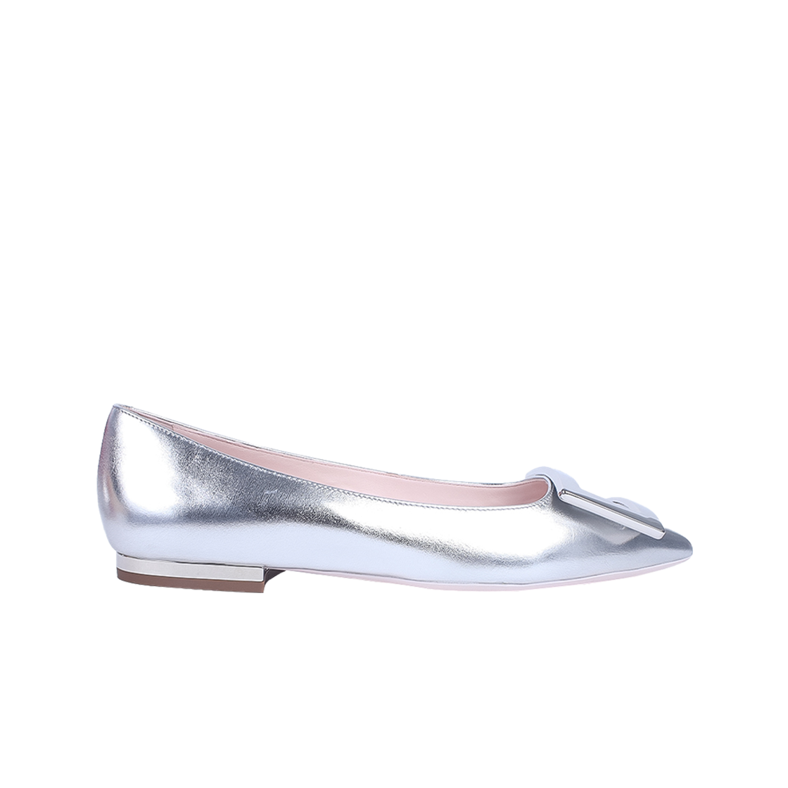 (W) 로저 비비에 고메틴 버클 발레리나 실버((W) Roger Vivier Gommettine Buckle Ballerinas Silver)