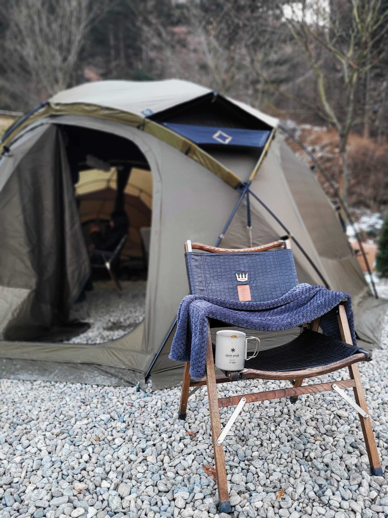 Helinox Tactical Nona Dome 4.0 Coyote Tan, Snow Peak Titanium Double Mug 450(R) 착용 스타일