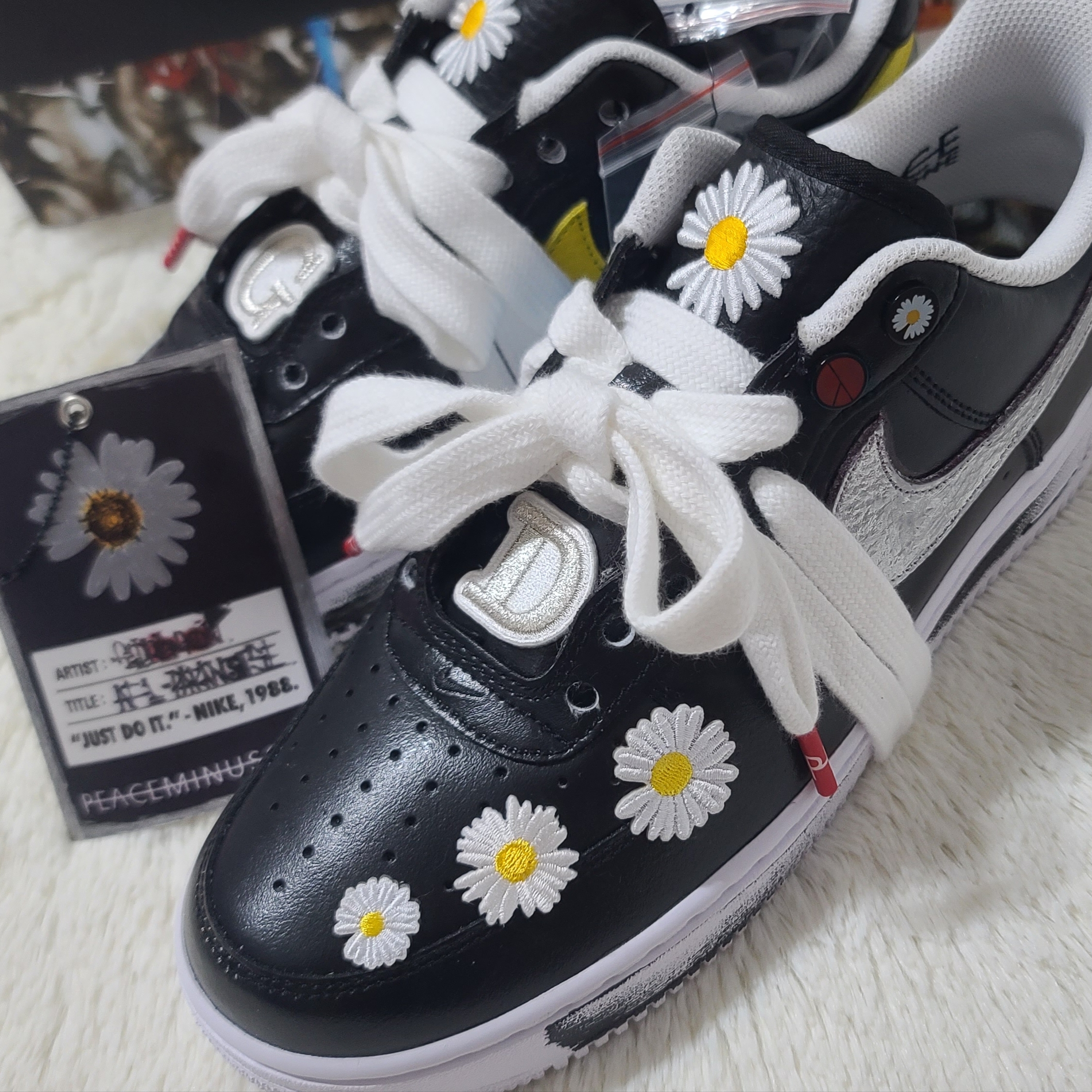 Nike x Peaceminusone Air Force 1 Low Para-Noise 3.0 Black and Multicolor, Nike x Peaceminusone Air Force 1 Low Para-Noise 2.0 착용 스타일