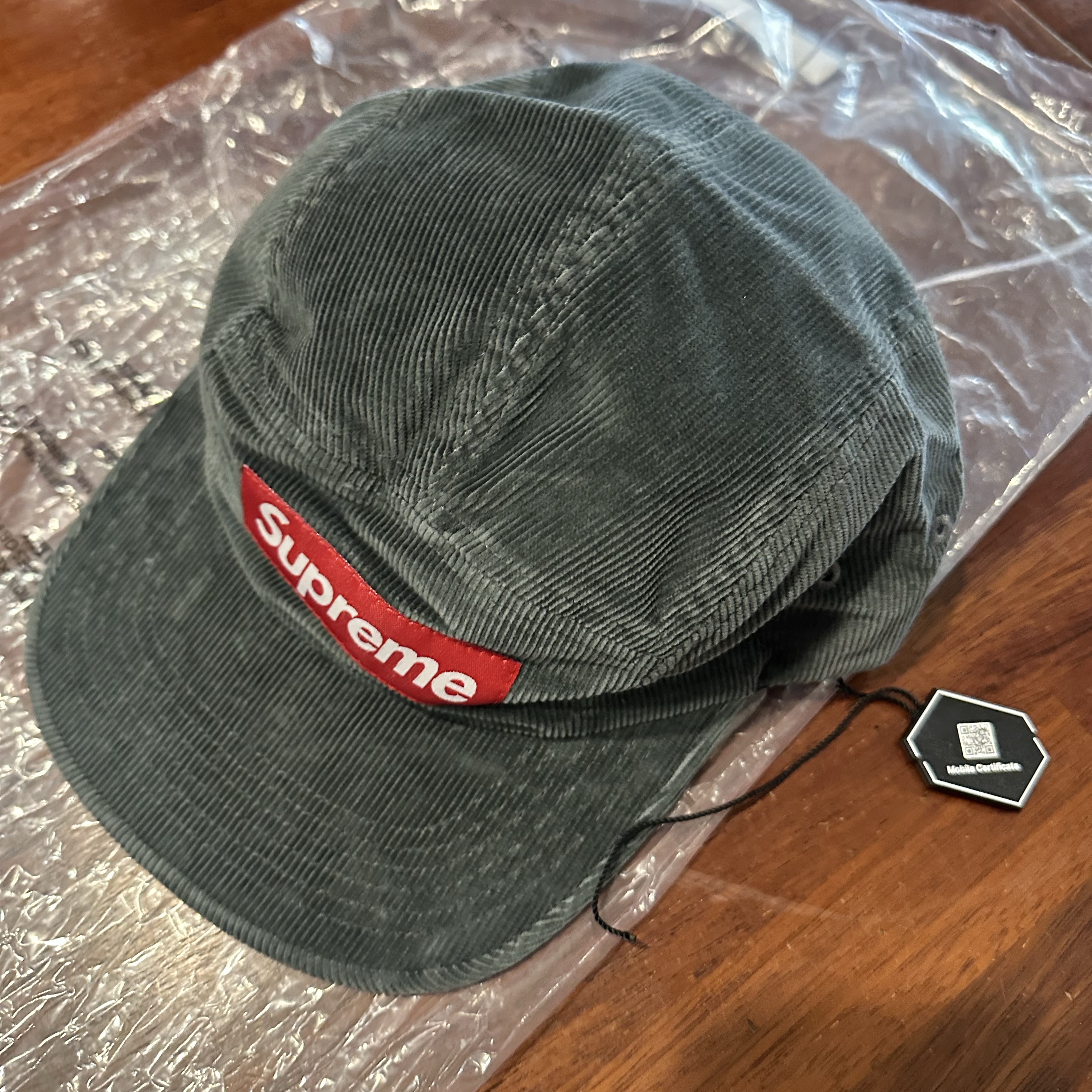 Supreme Corduroy Camp Cap Grey - 23FW 착용 스타일