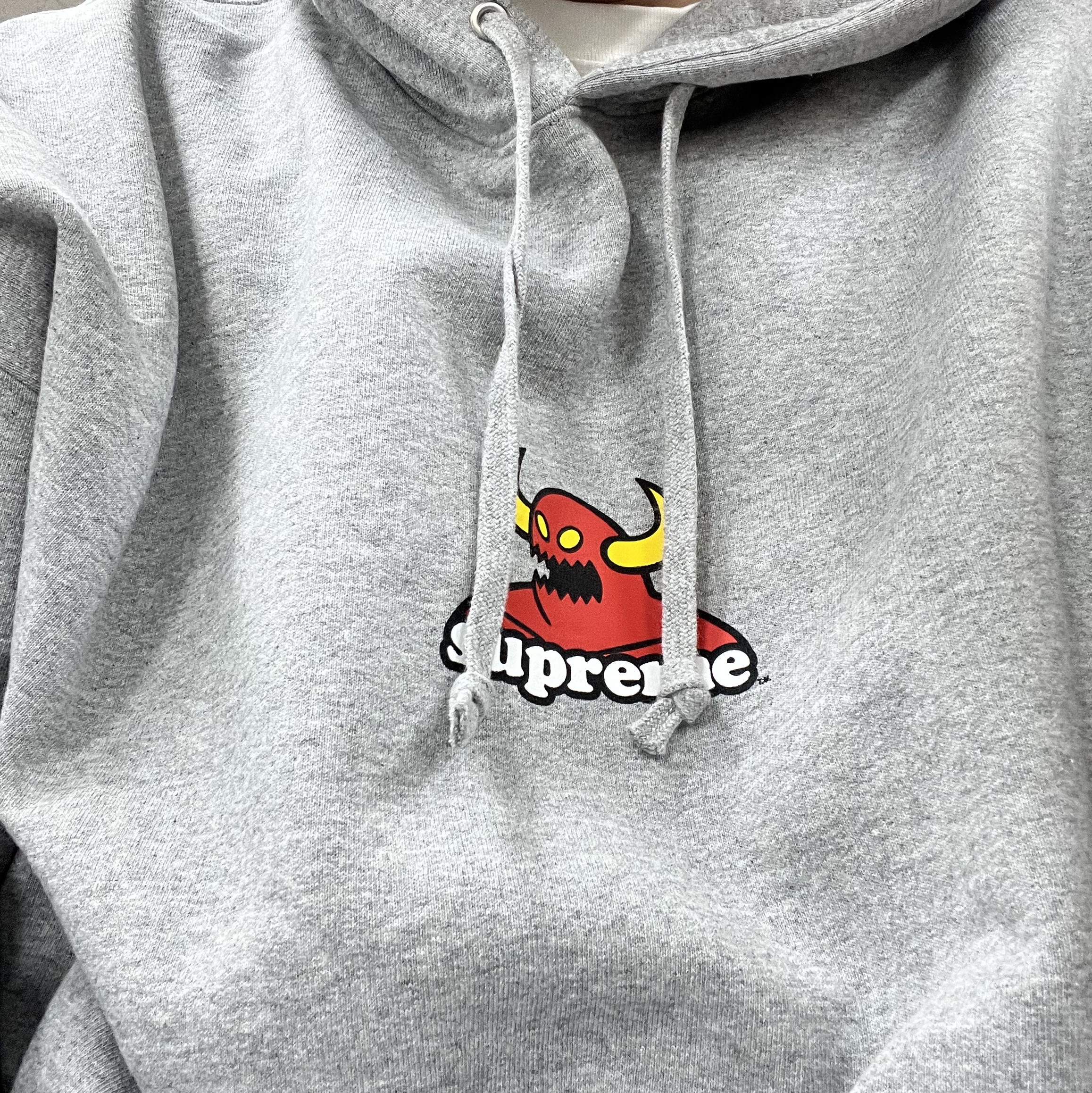 Supreme x Toy Machine Hooded Sweatshirt Heather Grey - 24SS 착용 스타일