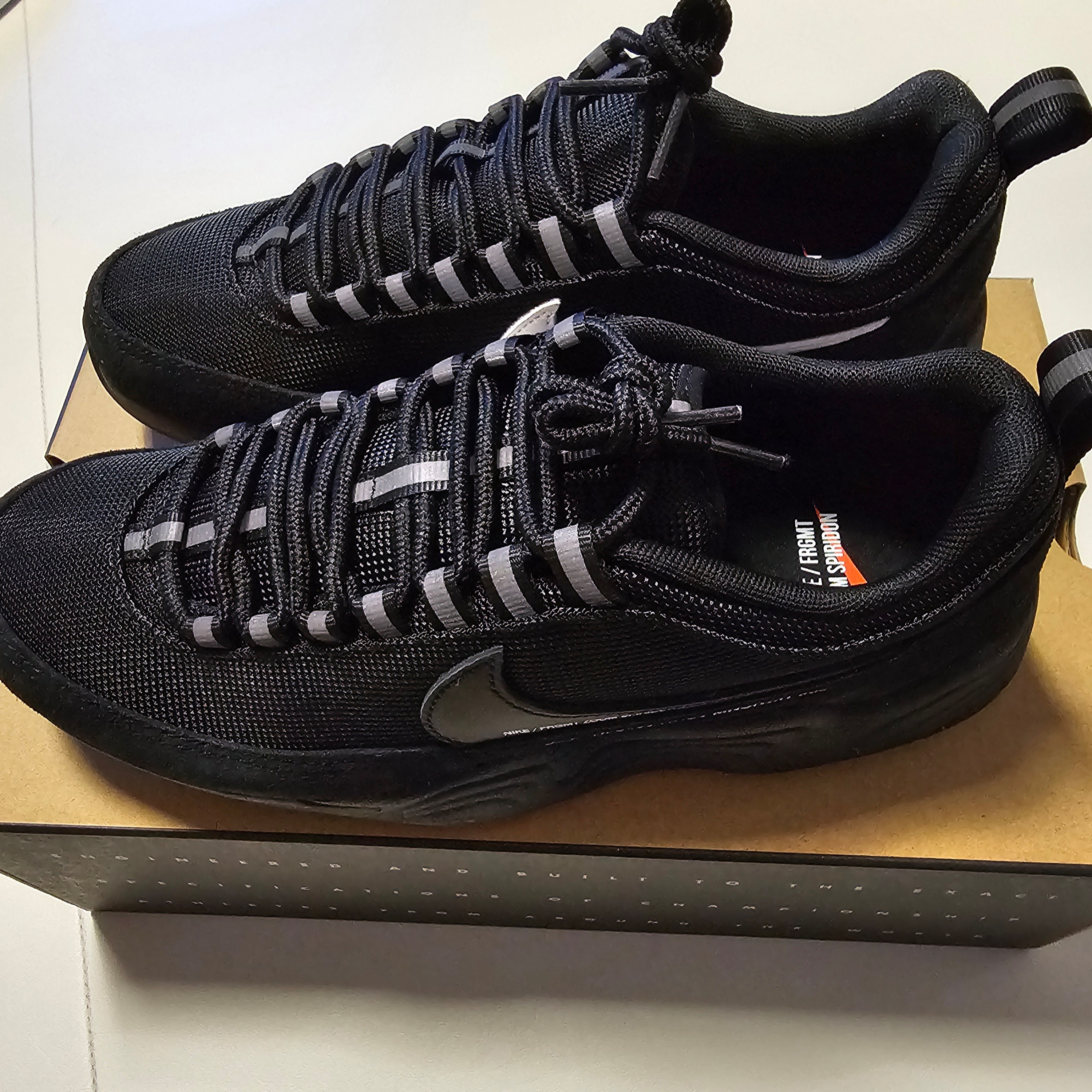 Nike x Fragment Air Zoom Spiridon Black 착용 스타일