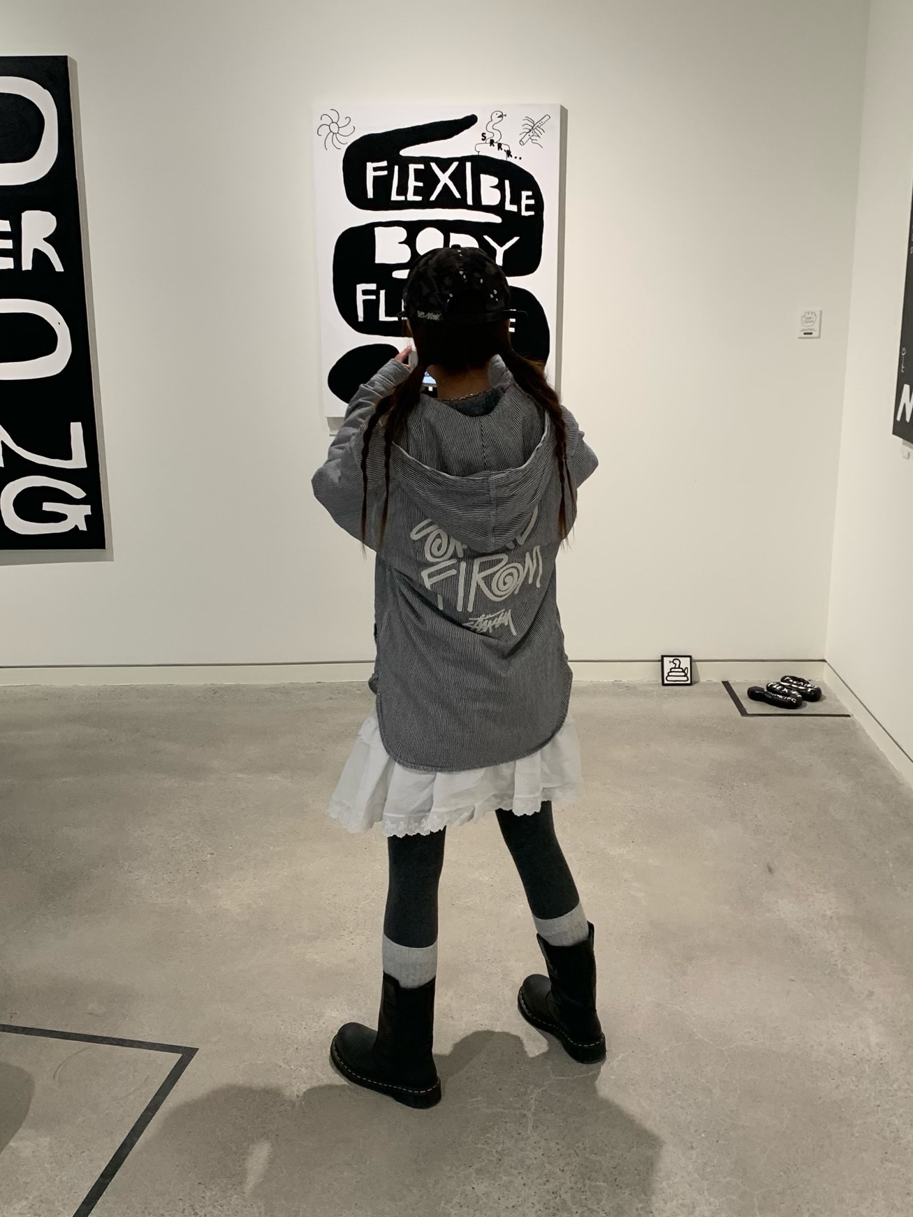 Dr. Martens x Stussy 2295 Decon Black Wanama Leather Boots Black 착용 스타일