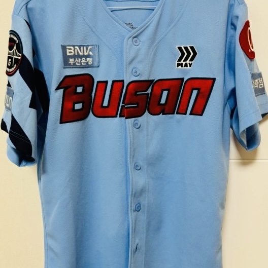 Lotte Giants 24 G Ocean Professional Uniform Sky Blue (Non Marking Ver.) 착용 스타일