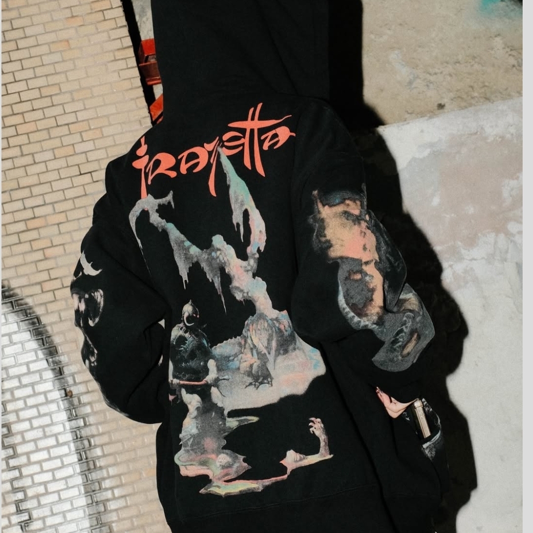 Supreme Frazetta Zip Up Hooded Sweatshirt Black - 24FW 착용 스타일 - 2