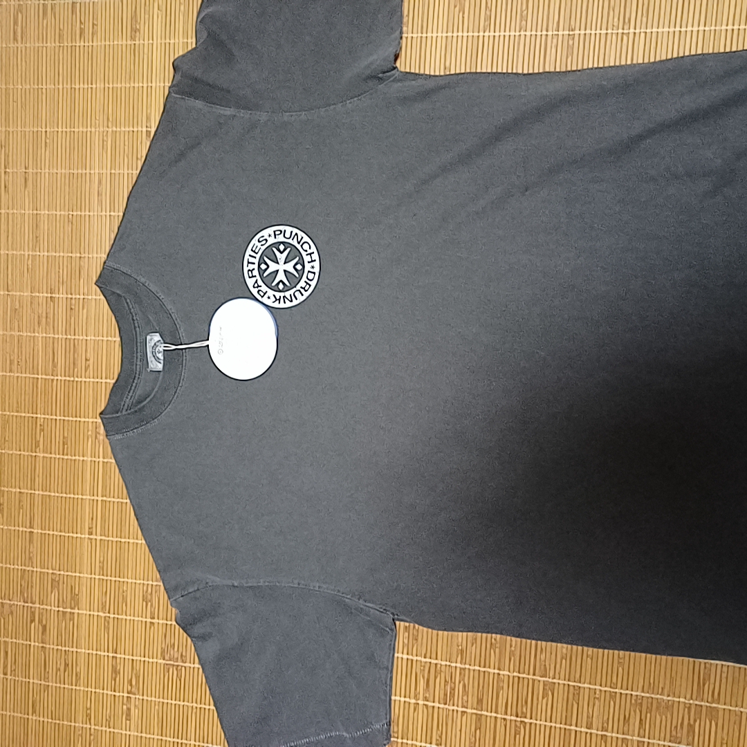 Punch Drunk Parties Hurt Logo Garment Dyed Tee Charcoal 착용 스타일