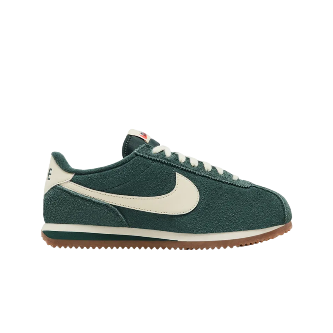 (W) 나이키 코르테즈 빈티지 스웨이드 빈티지 그린 검 미디엄 브라운((W) Nike Cortez Vintage Suede Vintage Green Gum Medium Brown)