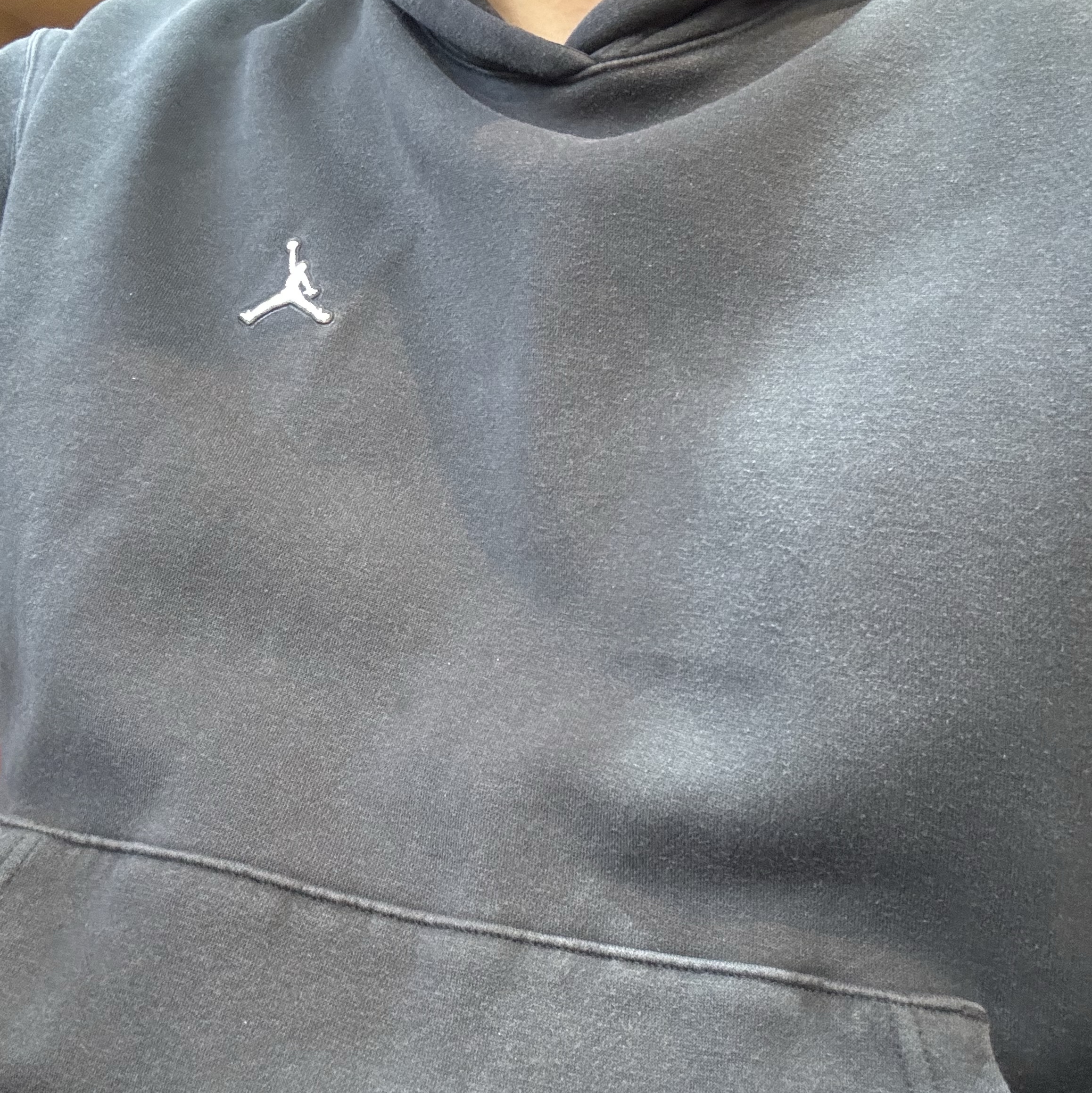 Jordan Essential Fleece Pullover Hoodie Black - Asia 착용 스타일