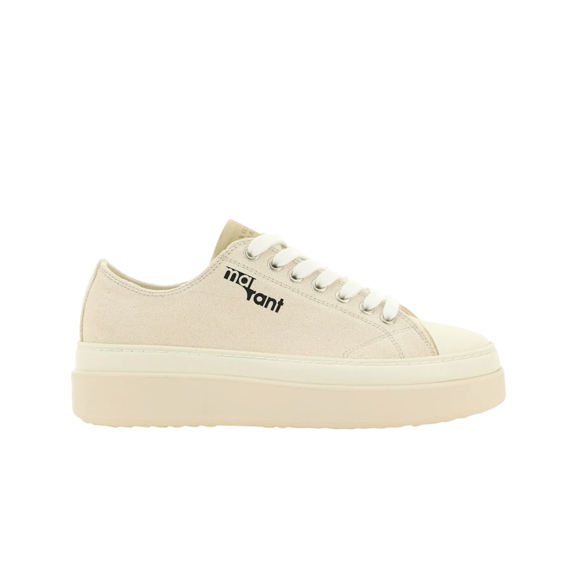 BK0025FA-A3E12S-23EC (W) Isabel Marant Austen Canvas Sneakers Ecru