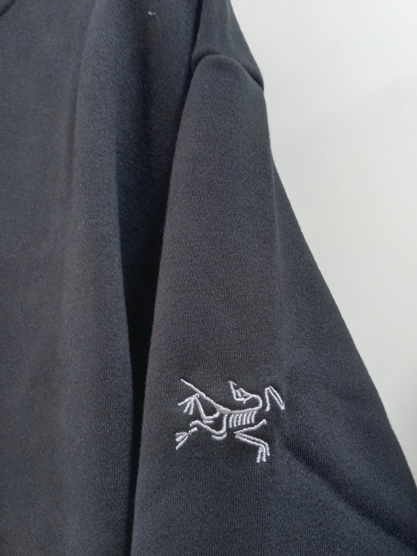 Arc'teryx Emblem Fleece Hoody Black 착용 스타일 - 3