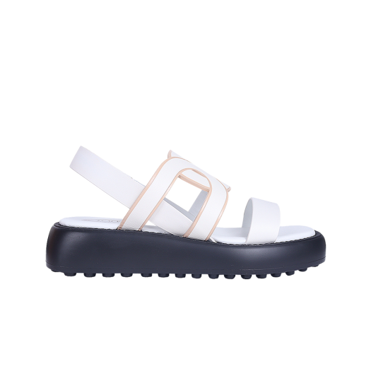 (W) Tod's Leather Sandals White