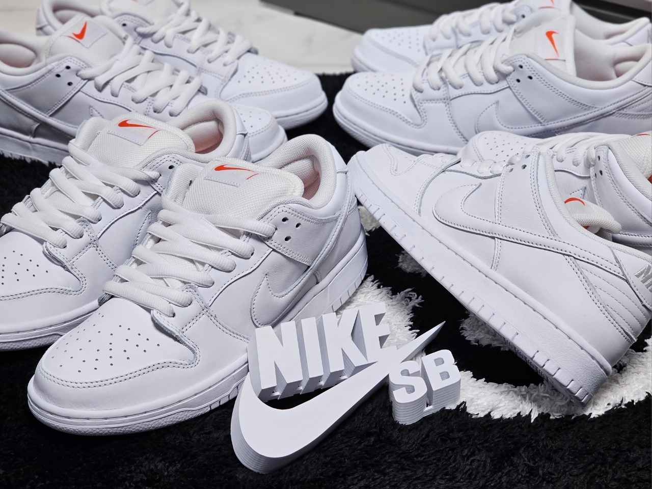 Nike SB Dunk Low Pro Triple White 착용 스타일 - 4