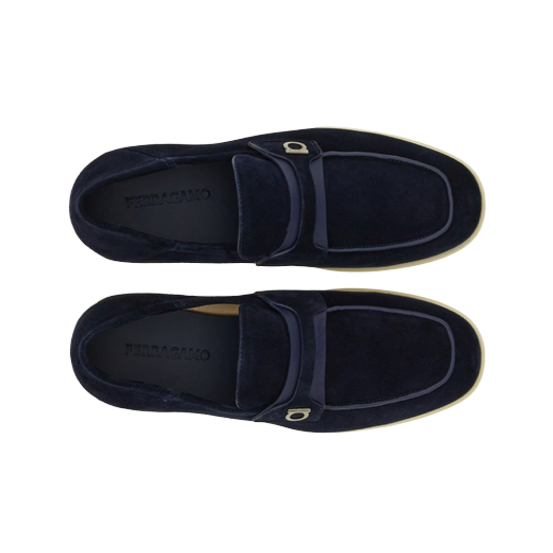 페라가모 간치니 오너먼트 디컨스트럭티드 로퍼 미드나잇 블루 - M(Ferragamo Gancini Ornament Deconstructed Loafer Midnight Blue - M) - 2