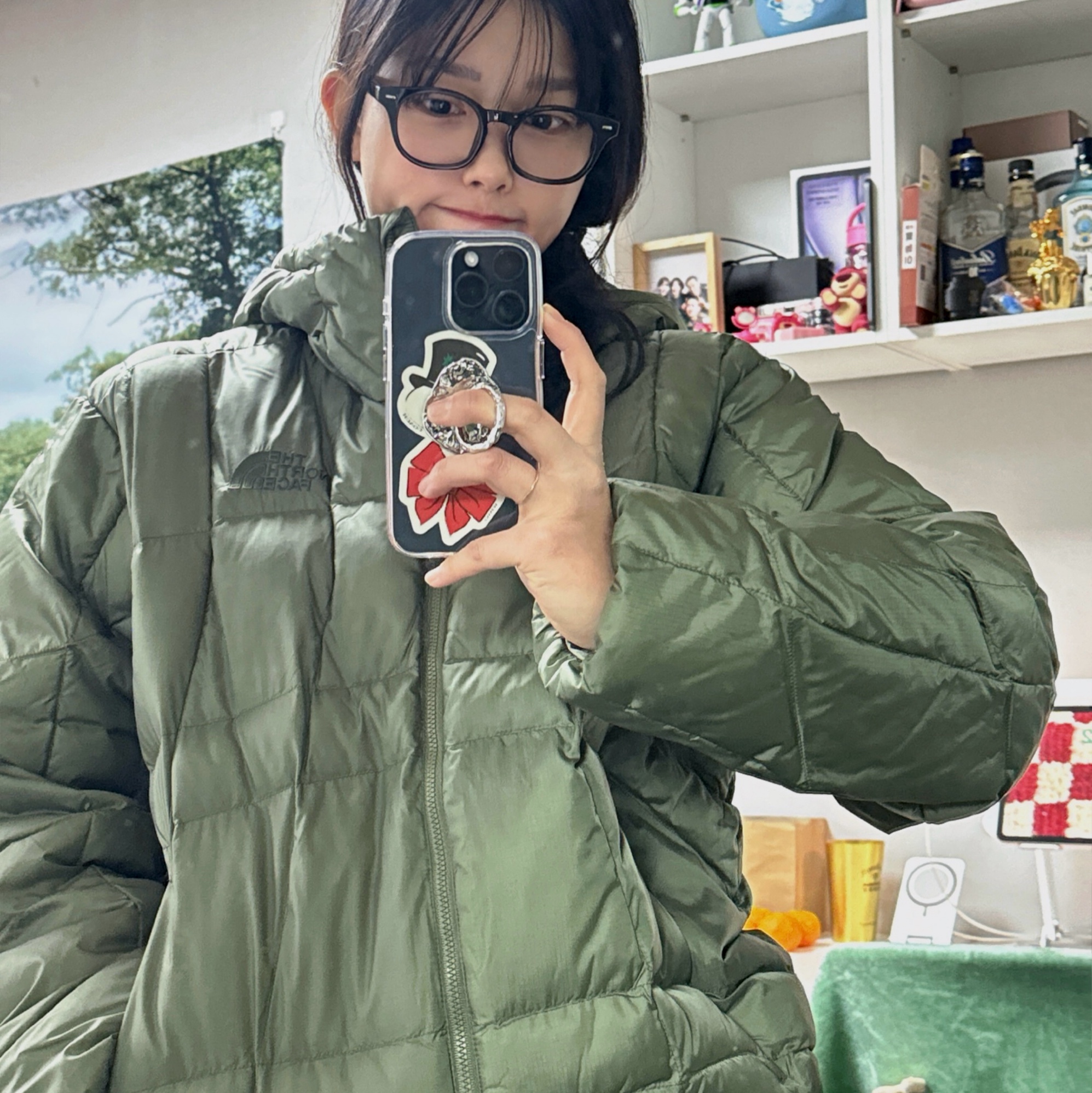 The North Face White Label Wave LT On Ball Jacket Khaki 착용 스타일 - 1